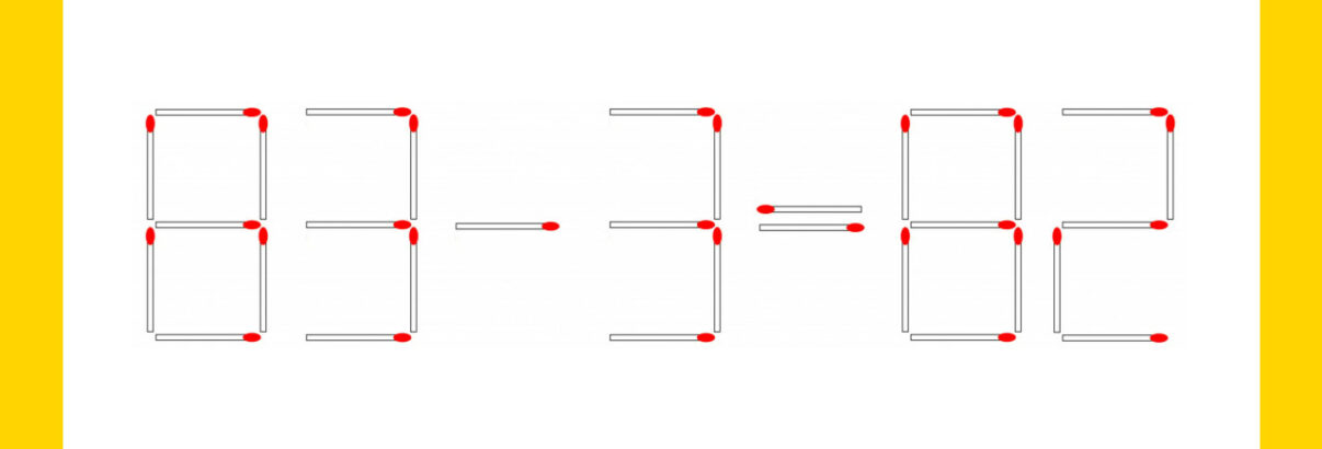 Le Défi des Allumettes : Êtes-vous capable de corriger l’équation 83 – 3 = 82 en moins de 30 secondes ? Le Défi des Allumettes : Êtes-vous capable de corriger l'équation 83 - 3 = 82 en moins de 30 secondes ?