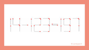 Résolvez cette énigme des allumettes en moins de 30 secondes: 14 - 123 = 197