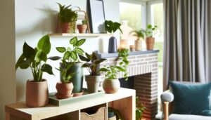 Des plantes d'intérieur robustes et faciles à entretenir disposées sur une étagère.