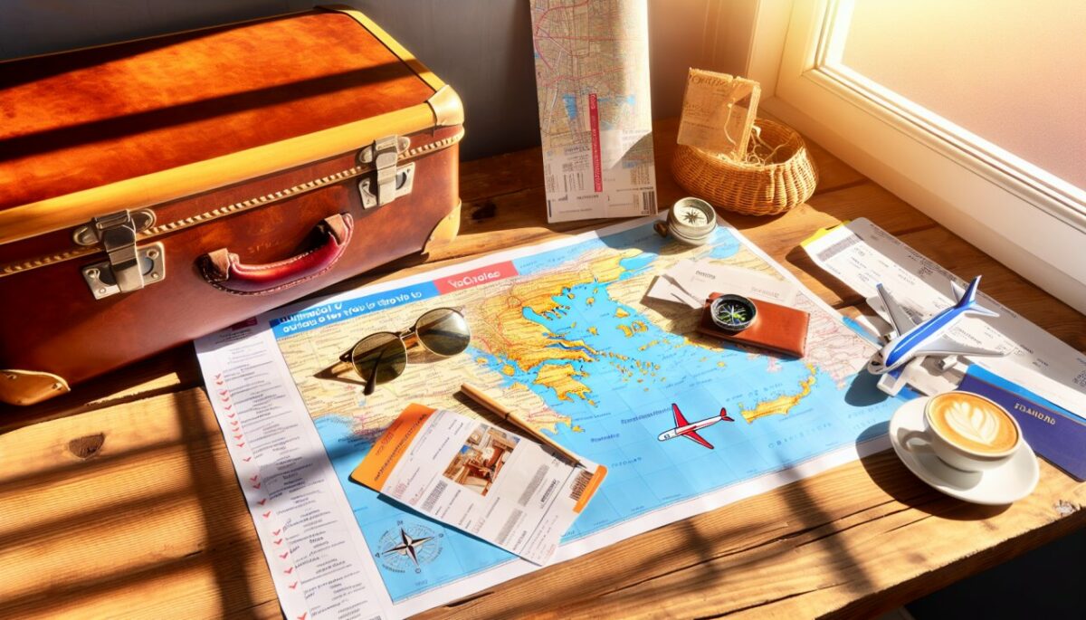 Un panorama de la Crète avec ses belles plages, ses montagnes et ses bâtiments traditionnels.