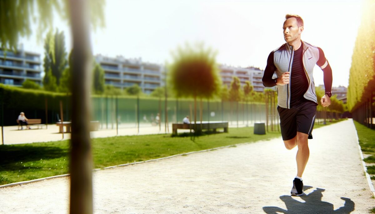 un qui faisait son footing s'arrête pour ramasser des déchets