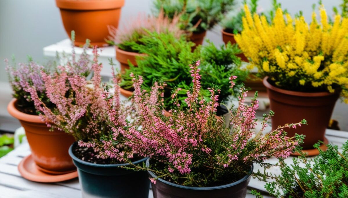 Ma petite collection de 5 bruyères en pot : un jardin miniature à découvrir