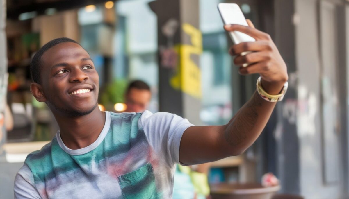 selfie sur smartphone