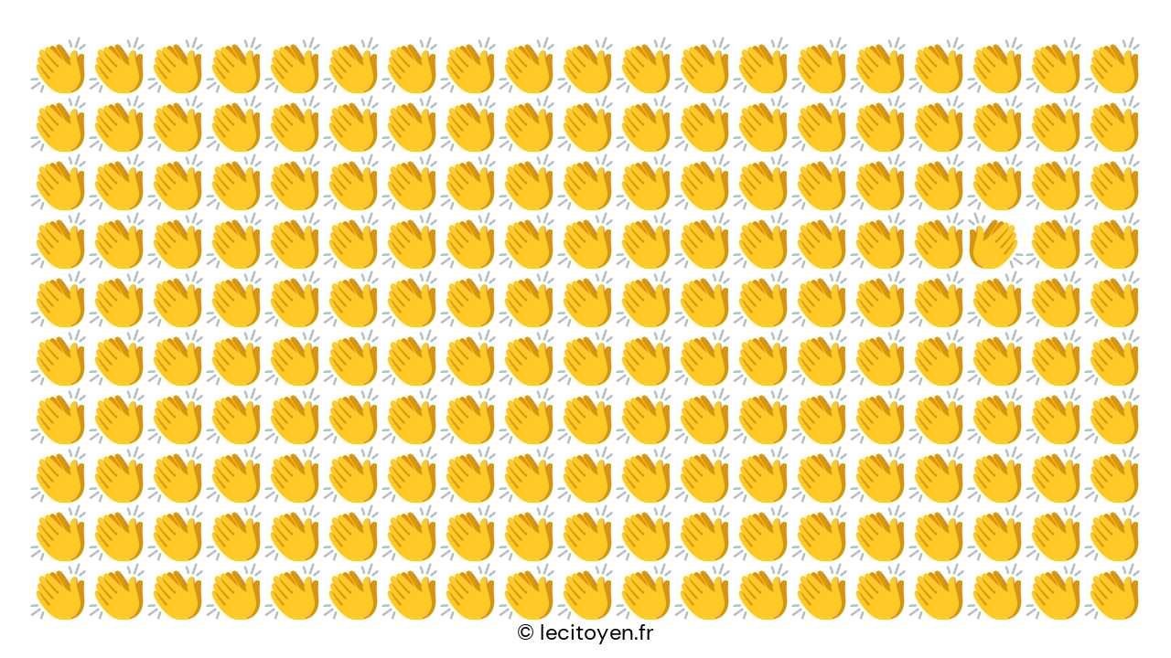 Saurez-vous repérer l'emoji mains qui applaudissent différent en seulement 8 secondes ? Saurez-vous repérer l'emoji mains qui applaudissent différent en seulement 8 secondes ?