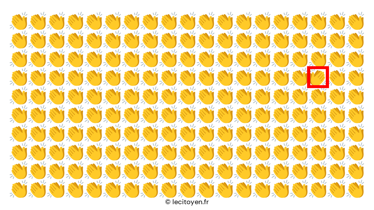 Voici l'emplacement de l'emoji intrus. L'aviez-vous repéré ? Voici l'emplacement de l'emoji intrus. L'aviez-vous repéré ?