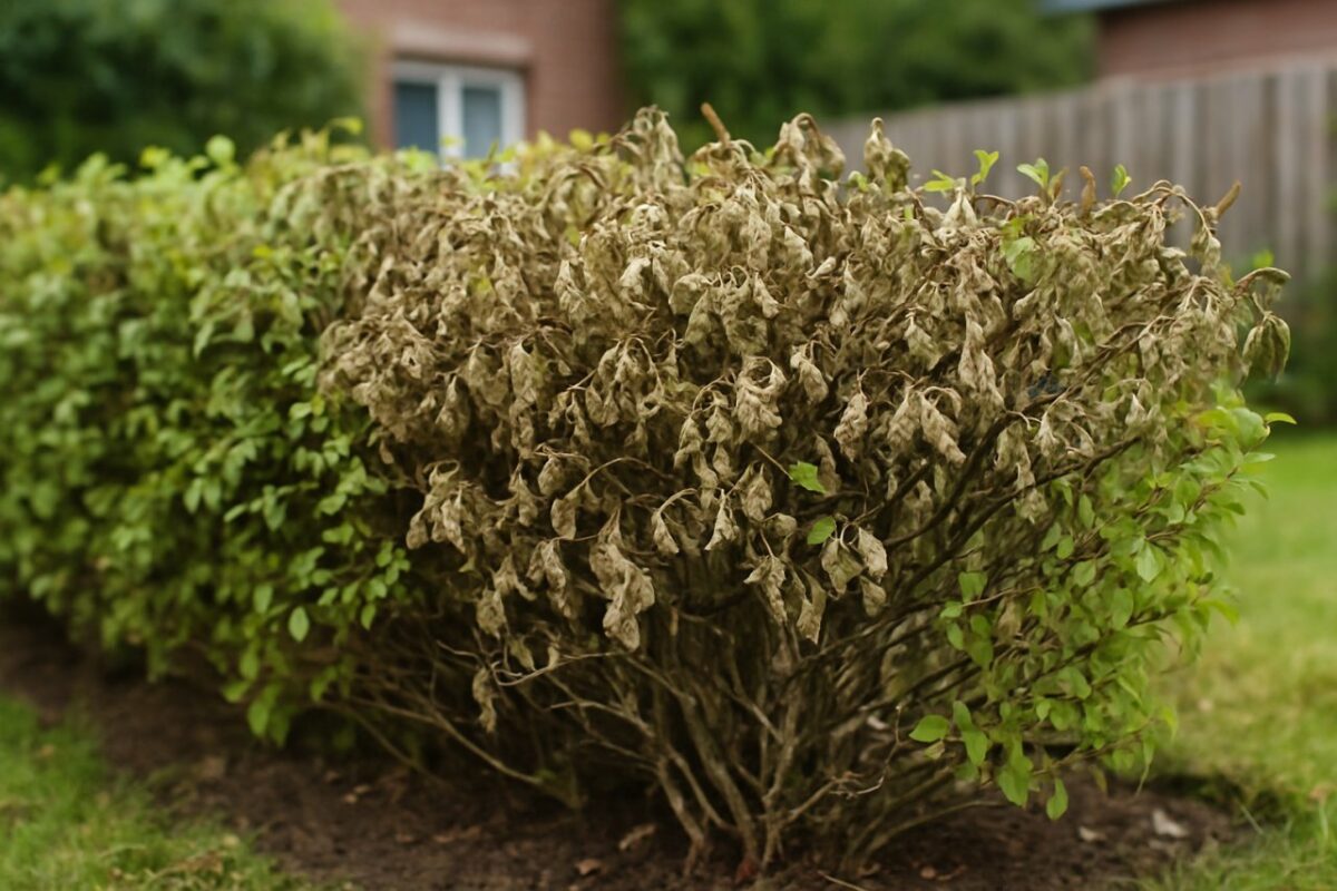 Troènes en mauvaise santé