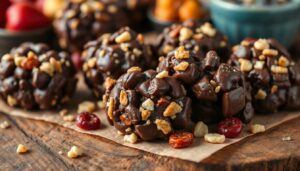 Rochers croustillants au chocolat, riz soufflé et fruits secs : la gourmandise maison qui fait fondre tout le monde